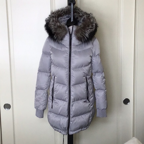 Soia & Kyo Down Coat Fur Trim Hood - Picture 1 of 7